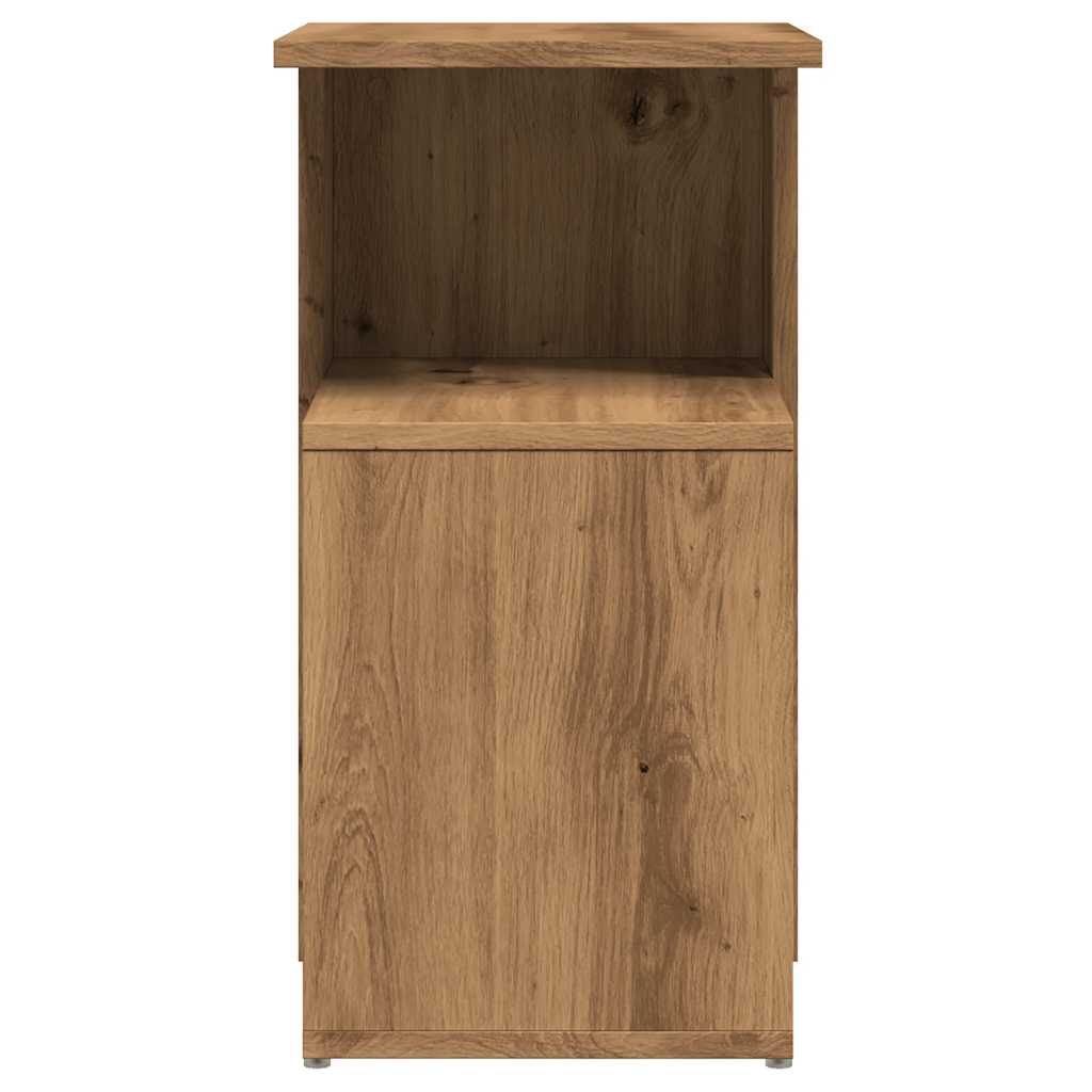 vidaXL Mesa auxiliar de madera contrachapada roble artisan 36x30x56 cm