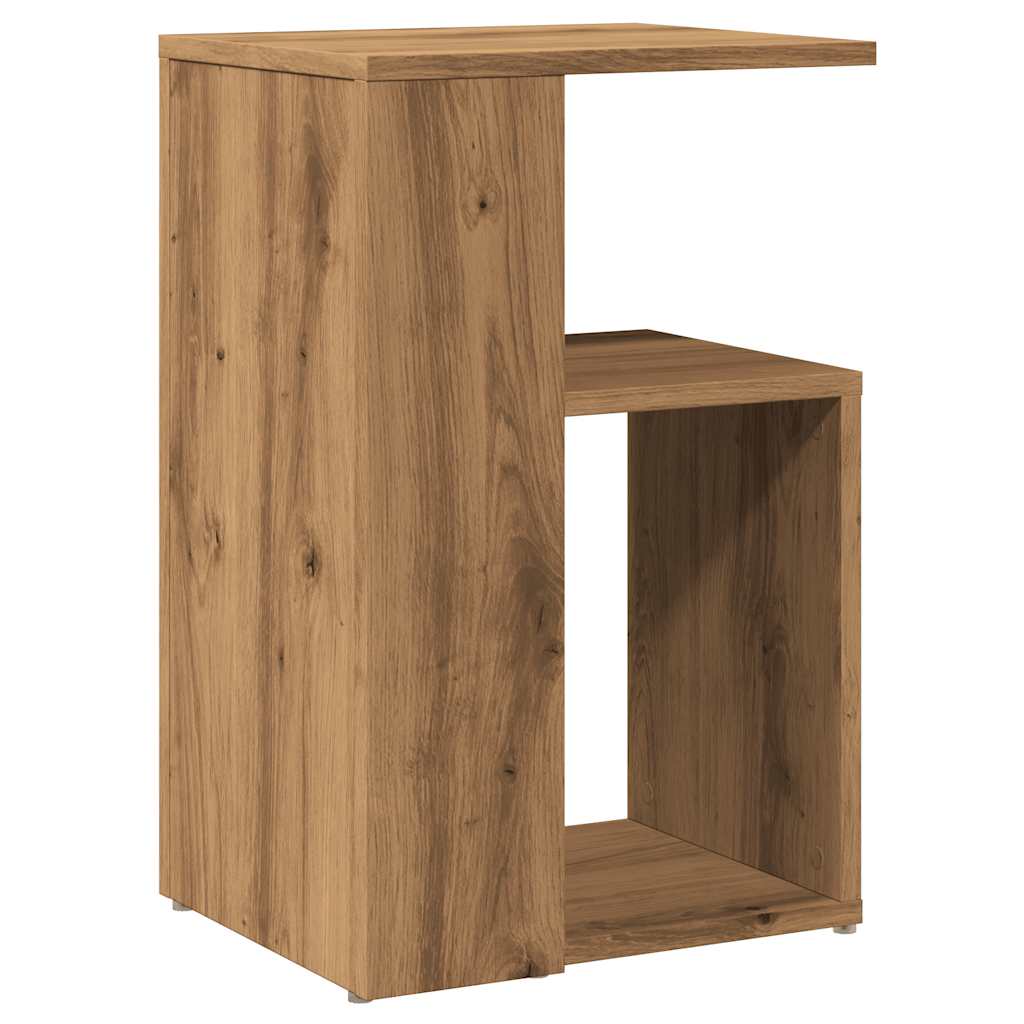 vidaXL Mesa auxiliar de madera contrachapada roble artisan 36x30x56 cm