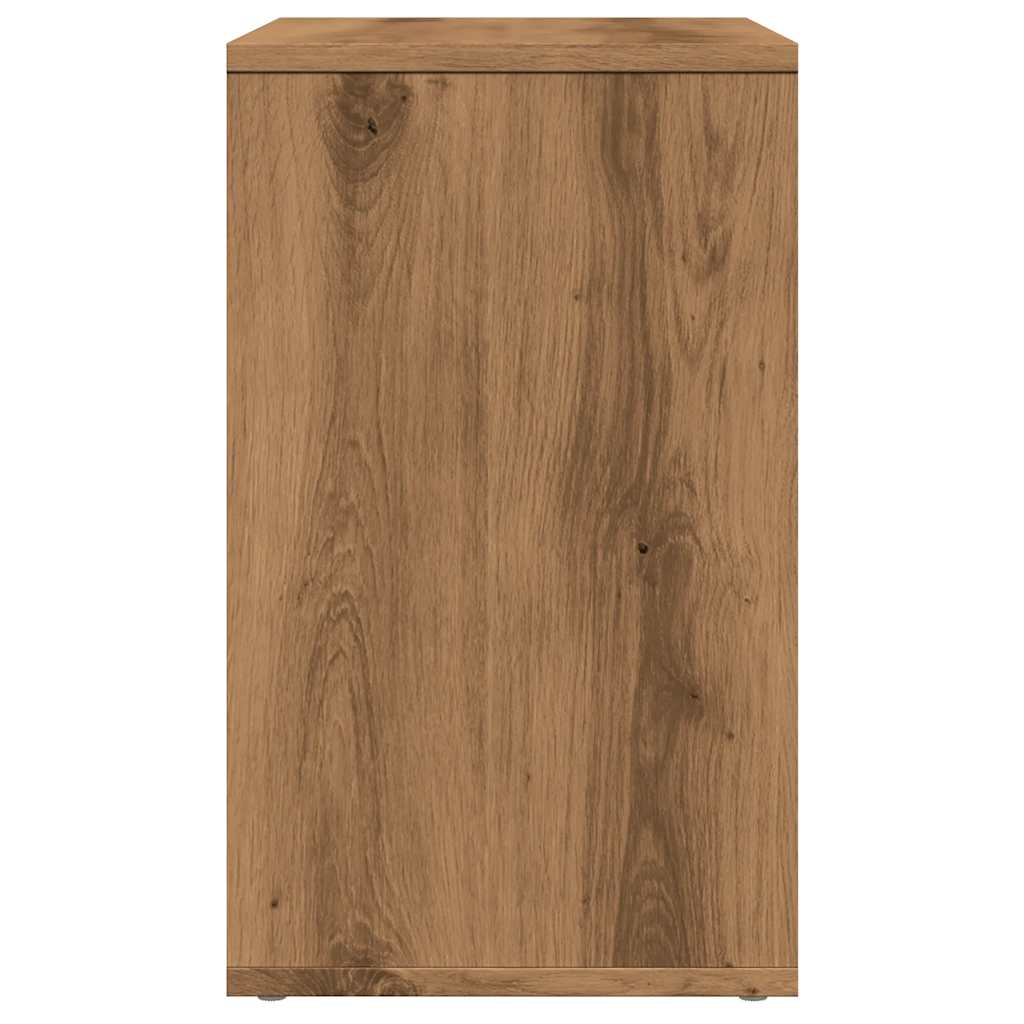 vidaXL Mesa auxiliar de madera contrachapada roble artisan 50x30x50 cm