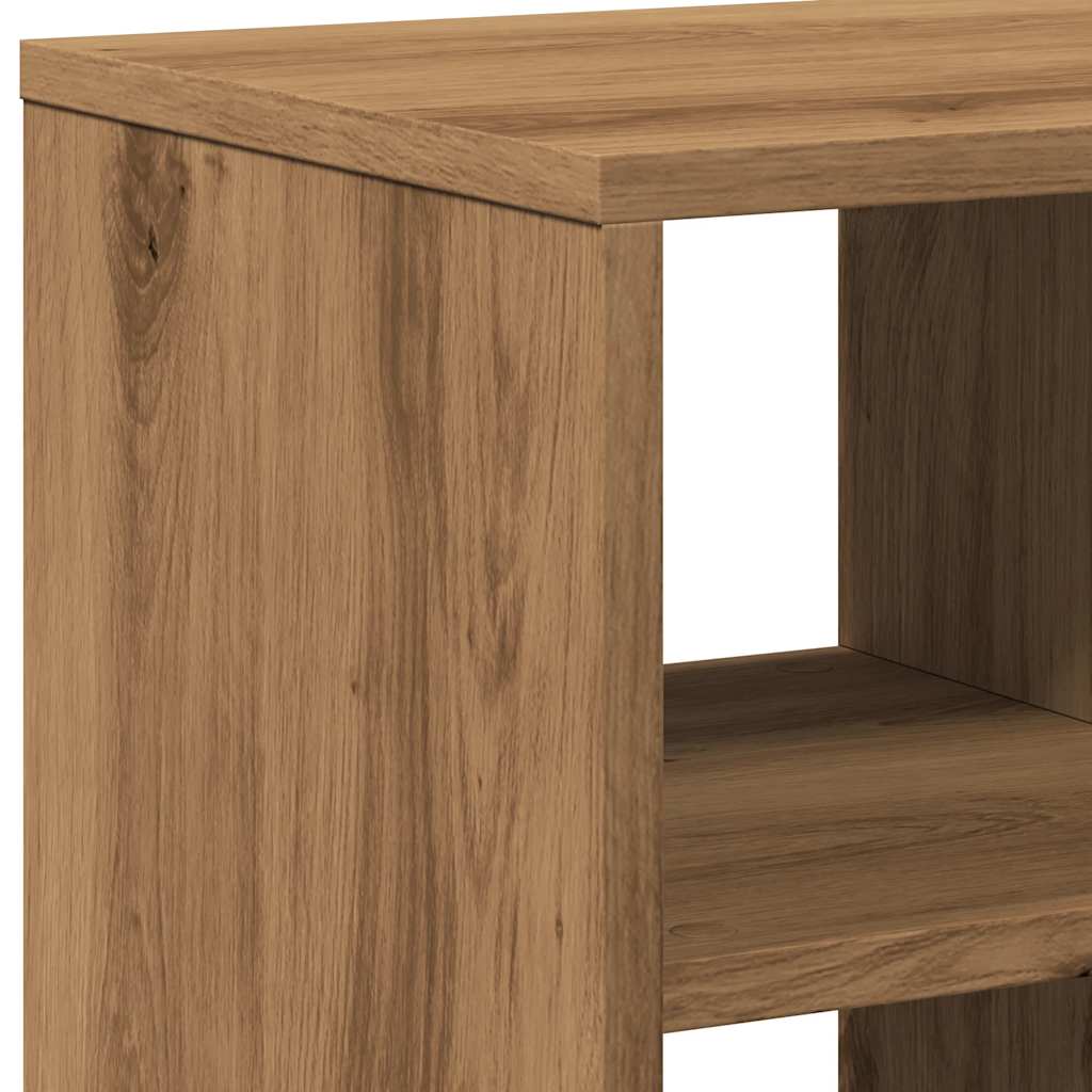 vidaXL Mesa auxiliar de madera contrachapada roble artisan 50x30x50 cm