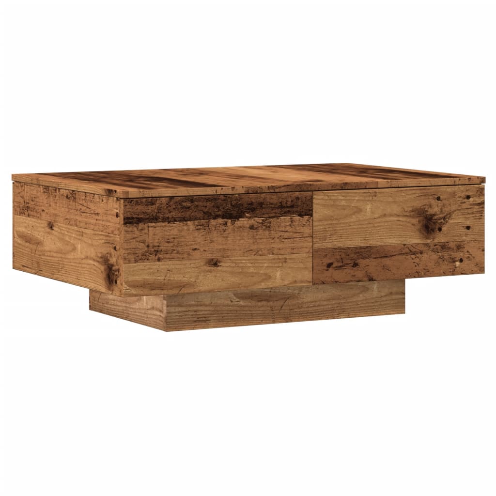 vidaXL Mesa de centro madera ingeniería madera envejecida 90x60x31 cm