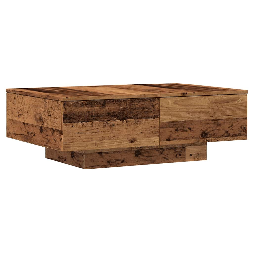 vidaXL Mesa de centro madera ingeniería madera envejecida 90x60x31 cm