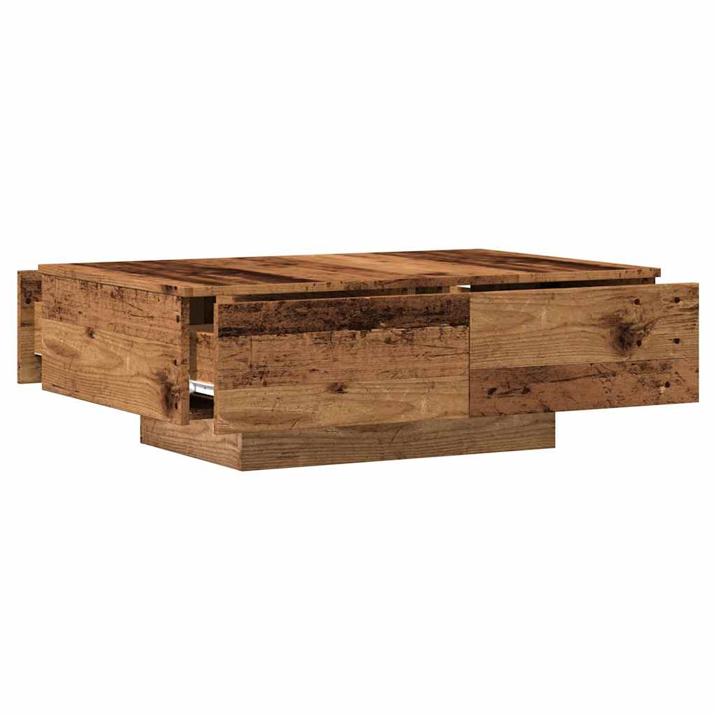 vidaXL Mesa de centro madera ingeniería madera envejecida 90x60x31 cm