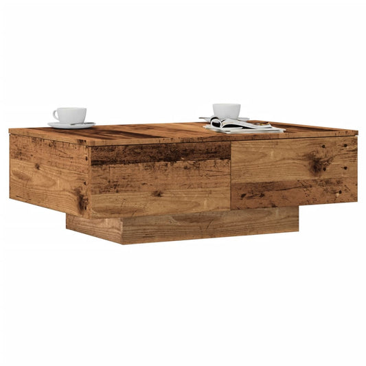 vidaXL Mesa de centro madera ingeniería madera envejecida 90x60x31 cm