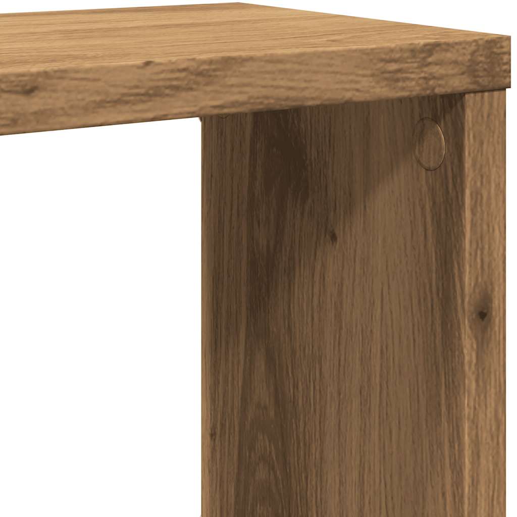 vidaXL Estantes cubo de pared 2 uds madera roble artisan 60x15x23 cm