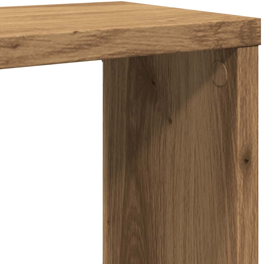 vidaXL Estantes cubo de pared 6 uds madera roble artisan 60x15x23 cm