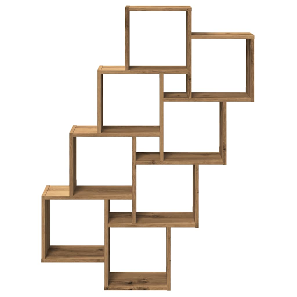 vidaXL Estante cubo de pared madera ingeniería roble 90x15x119,5 cm