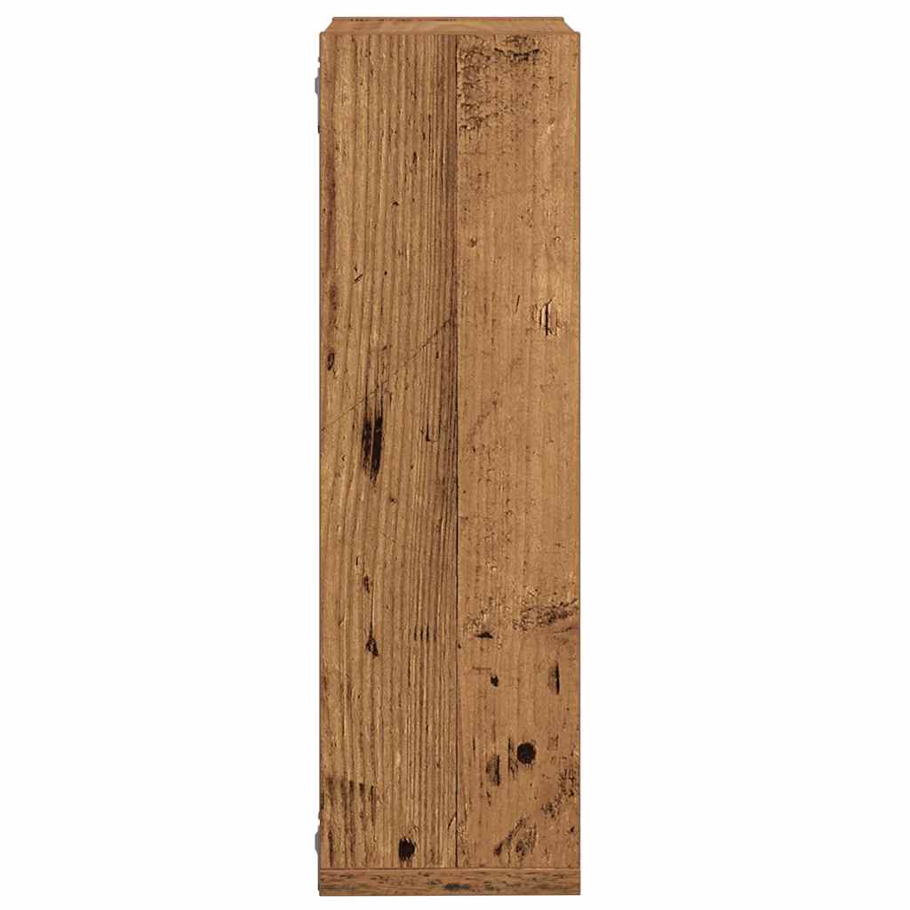 vidaXL Estantes cubo de pared 2 uds madera envejecida 50x15x50 cm