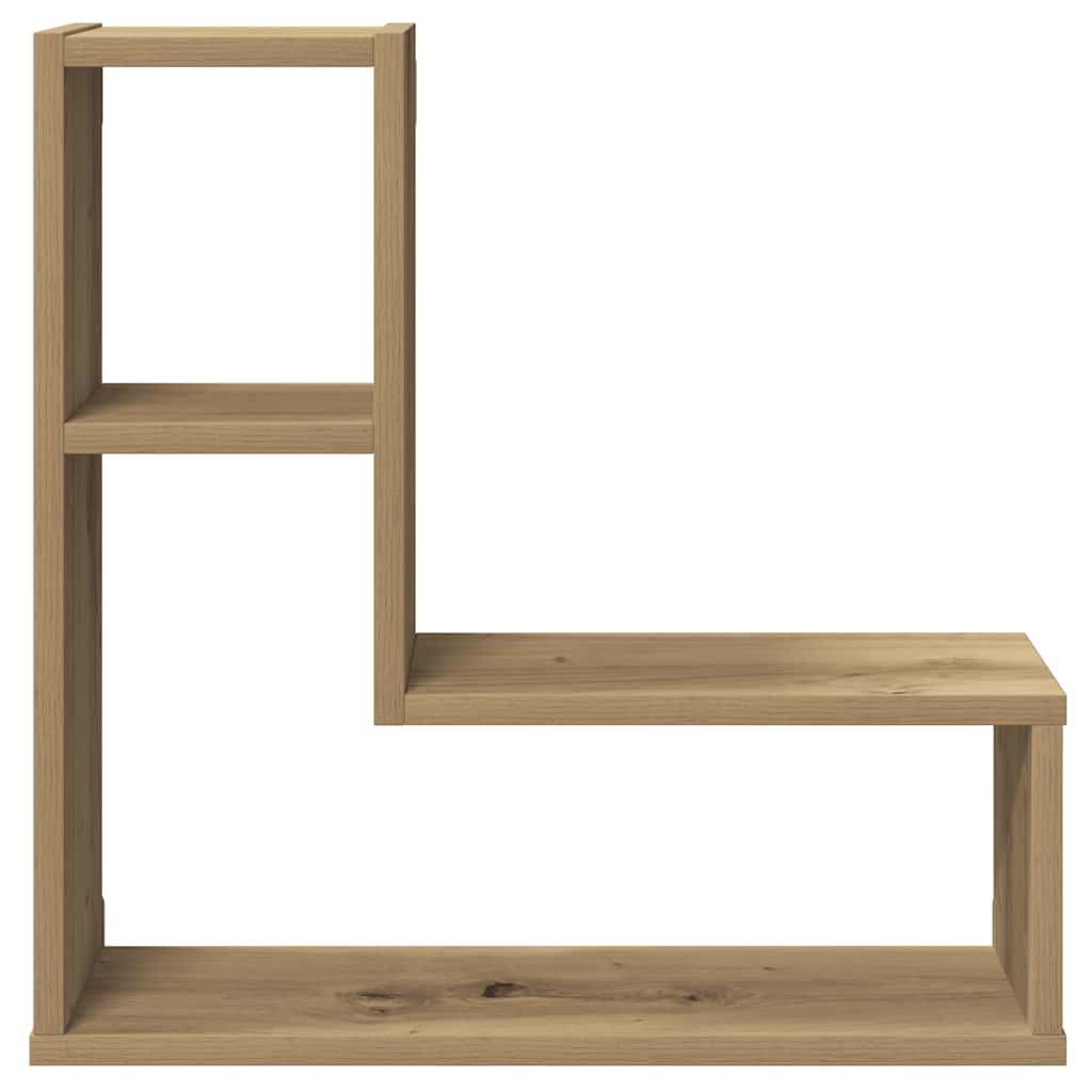 vidaXL Estantes cubo de pared 2 uds madera roble artisan 50x15x50 cm