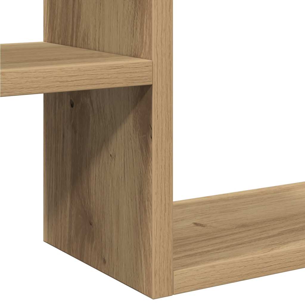 vidaXL Estantes cubo de pared 2 uds madera roble artisan 50x15x50 cm