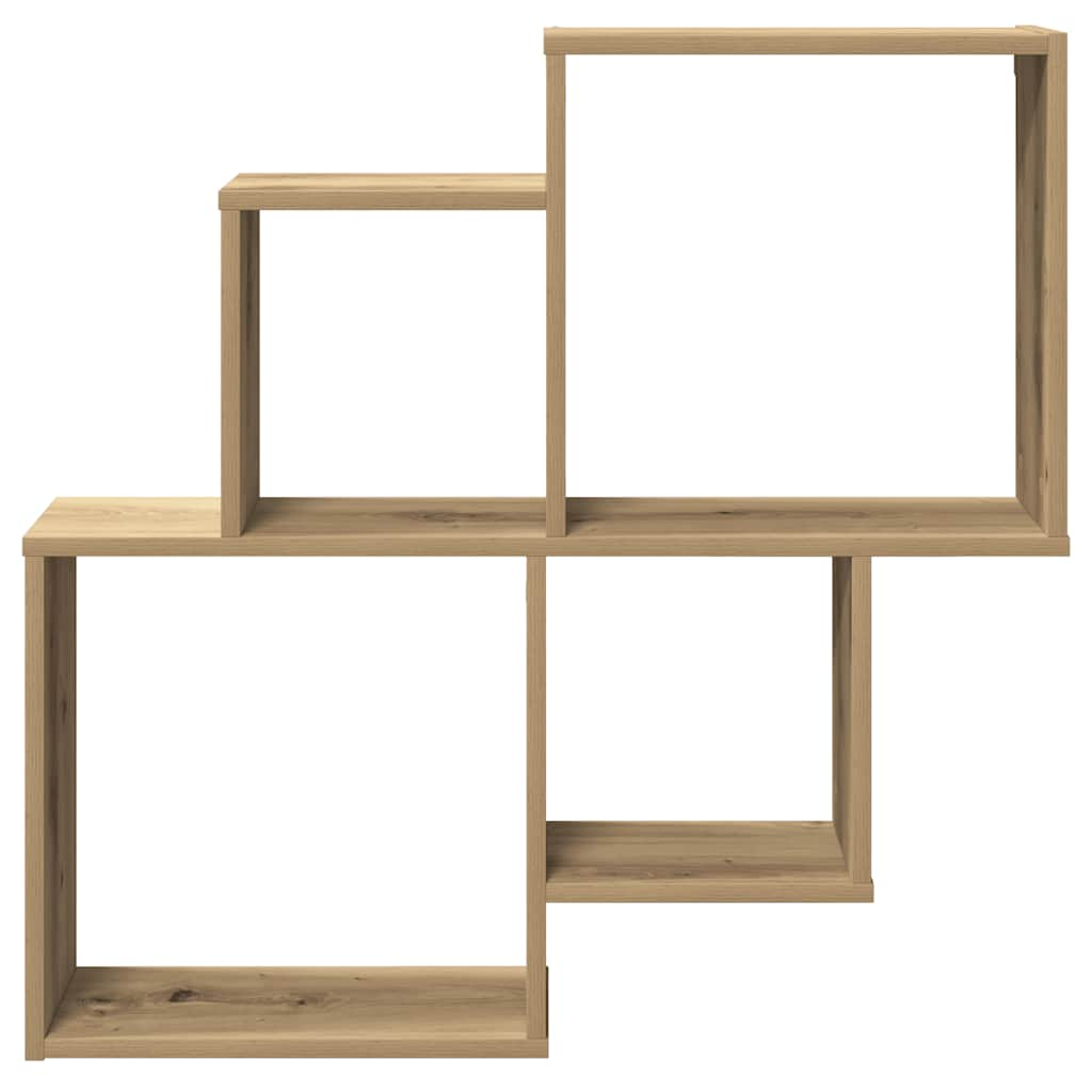 vidaXL Estante de pared madera ingeniería roble artisian 80x15x78,5 cm