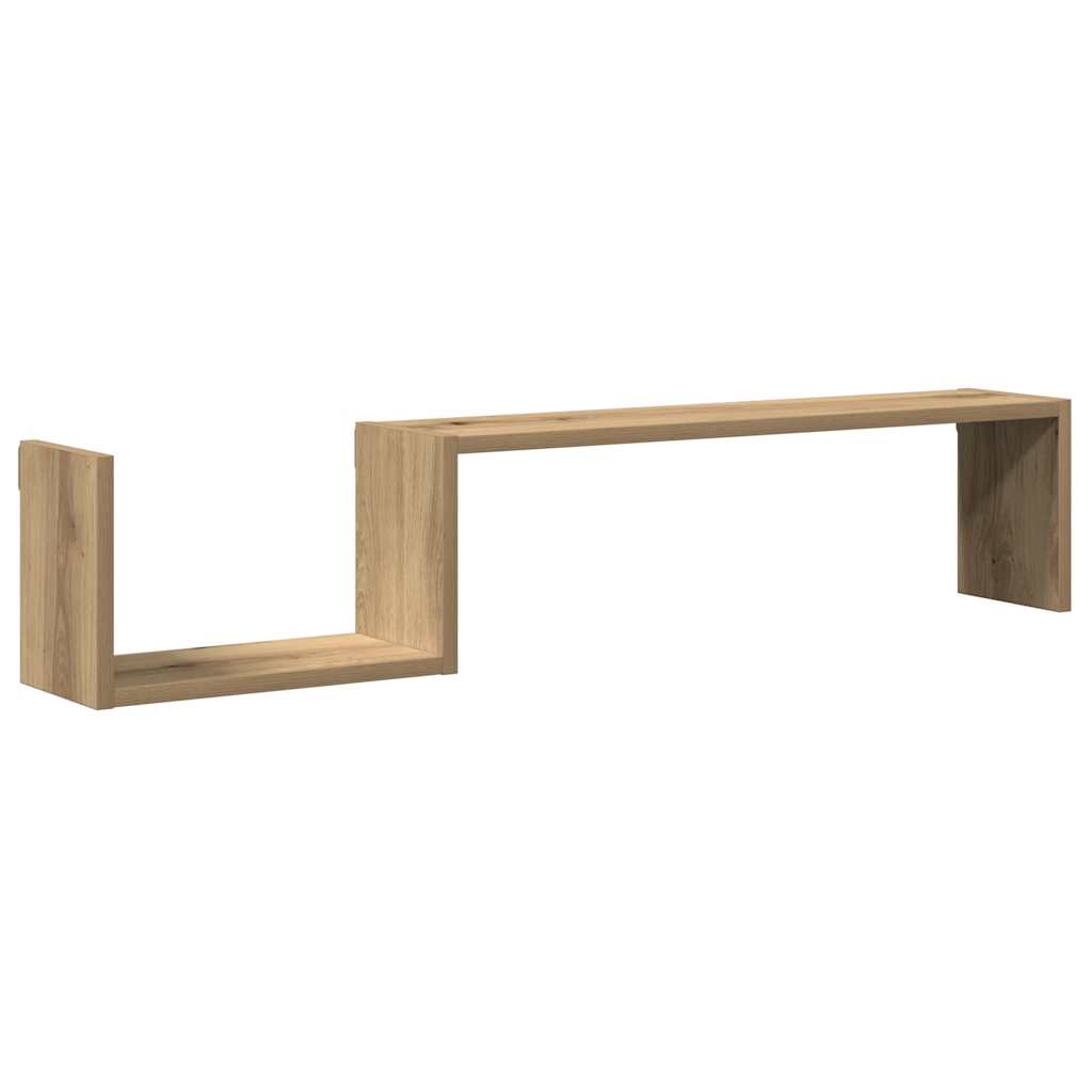 vidaXL Estante de pared 2 uds madera roble artisan 100x15x20 cm