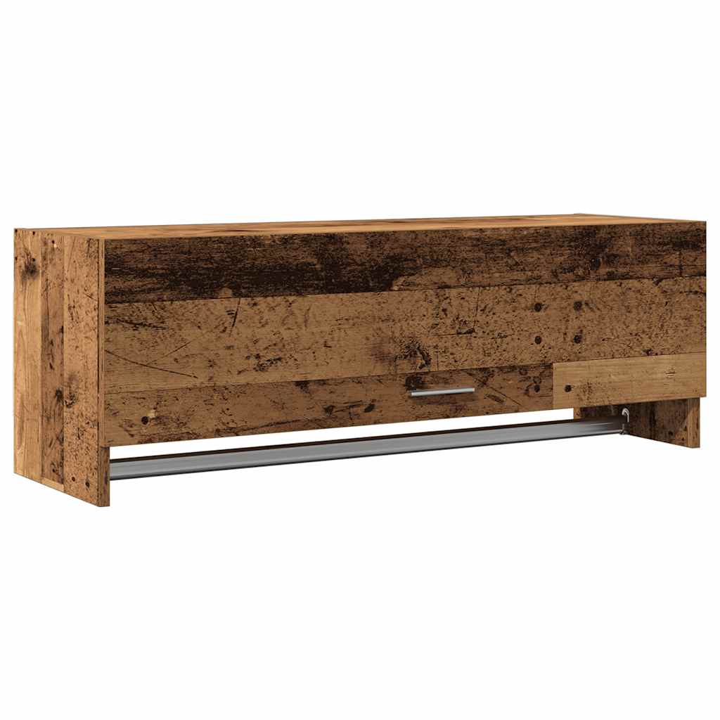 vidaXL Armario de madera contrachapada envejecida 100x32,5x35 cm