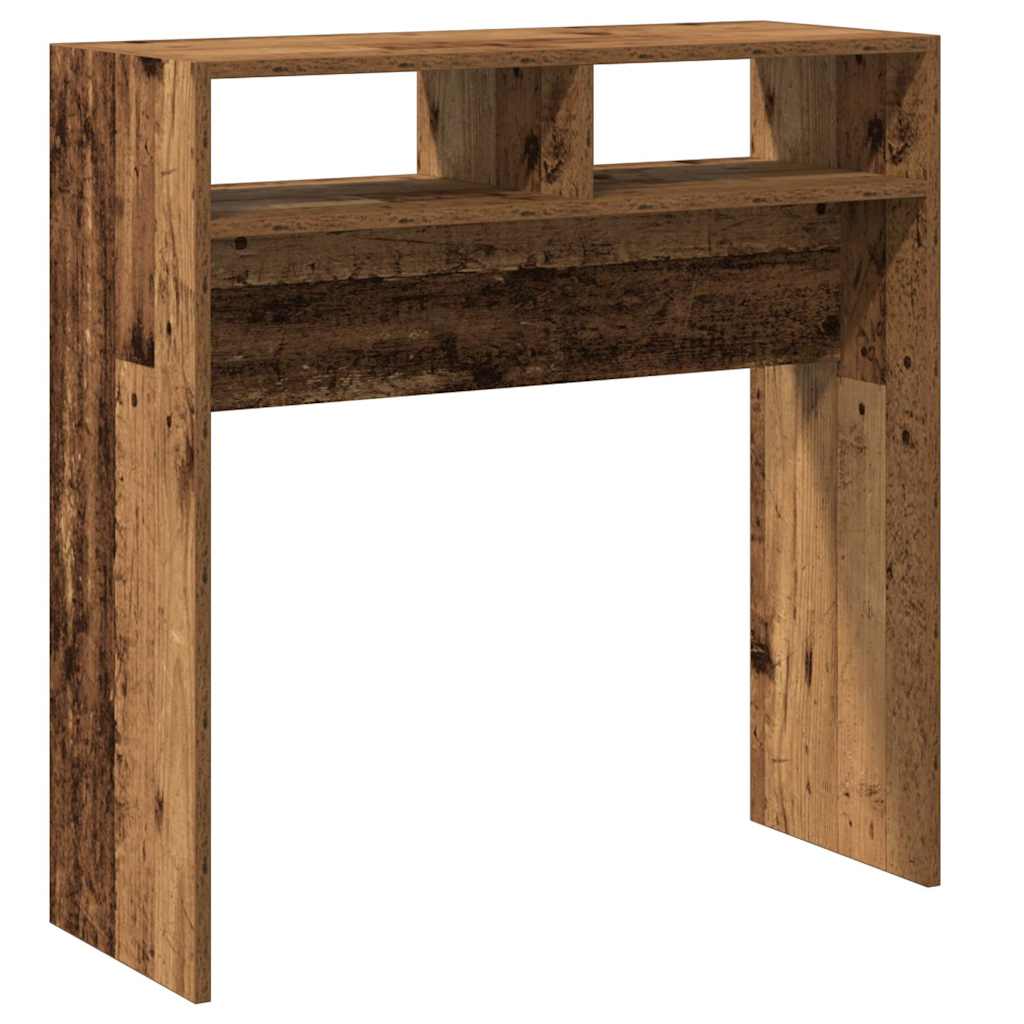 vidaXL Mesa consola madera de ingeniería envejecida 78x30x80 cm