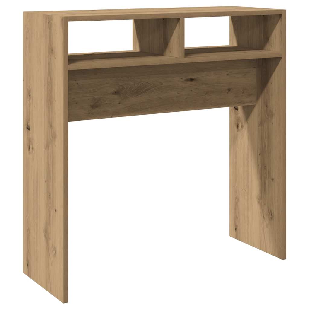 vidaXL Mesa consola madera de ingeniería roble artesanal 78x30x80 cm