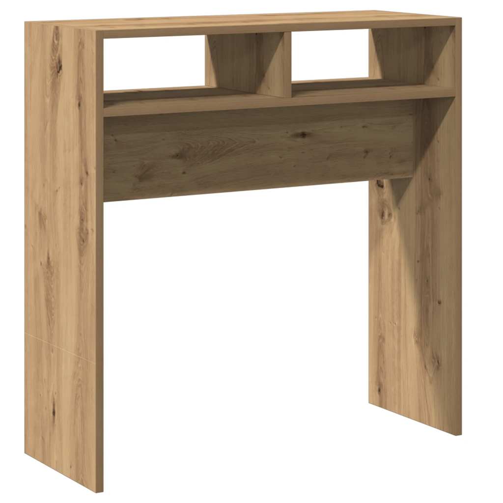 vidaXL Mesa consola madera de ingeniería roble artesanal 78x30x80 cm