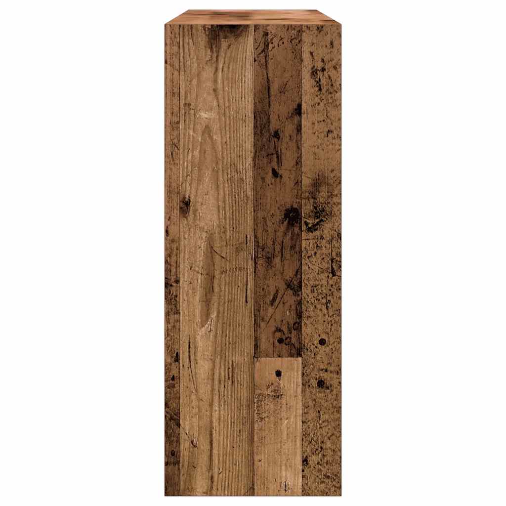 vidaXL Mesa consola madera contrachapada envejecida 105x30x80 cm