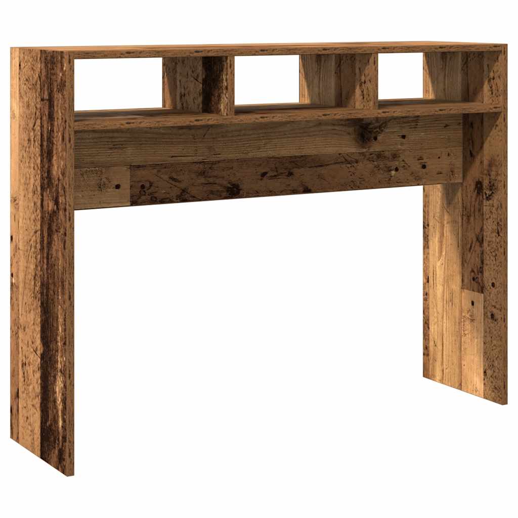 vidaXL Mesa consola madera contrachapada envejecida 105x30x80 cm