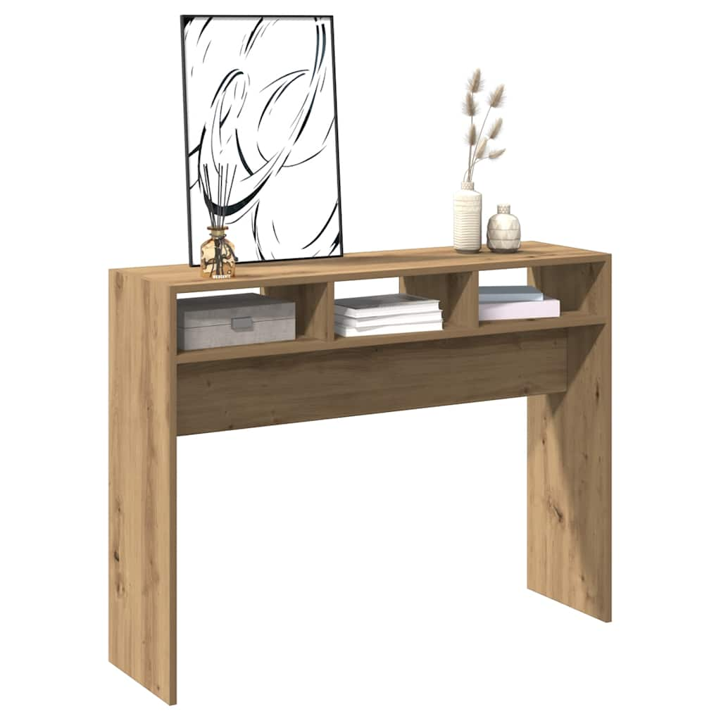 vidaXL Mesa consola madera de ingeniería roble artesanal 105x30x80 cm