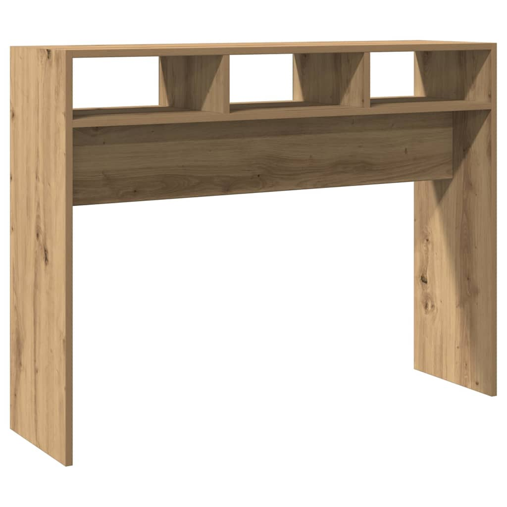 vidaXL Mesa consola madera de ingeniería roble artesanal 105x30x80 cm