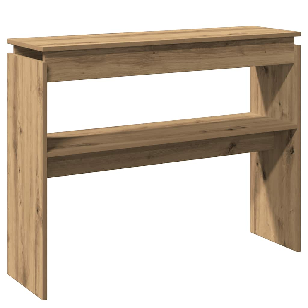 vidaXL Mesa consola madera de ingeniería roble artesanal 102x30x80 cm