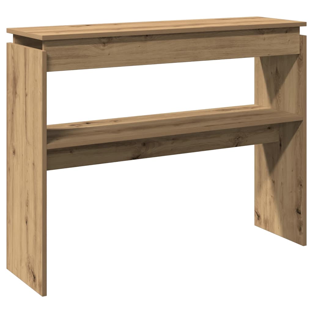 vidaXL Mesa consola madera de ingeniería roble artesanal 102x30x80 cm