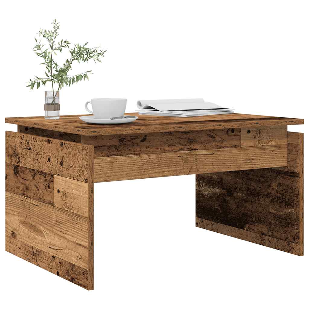 vidaXL Mesa de centro madera contrachapada madera vieja 68x50x38 cm