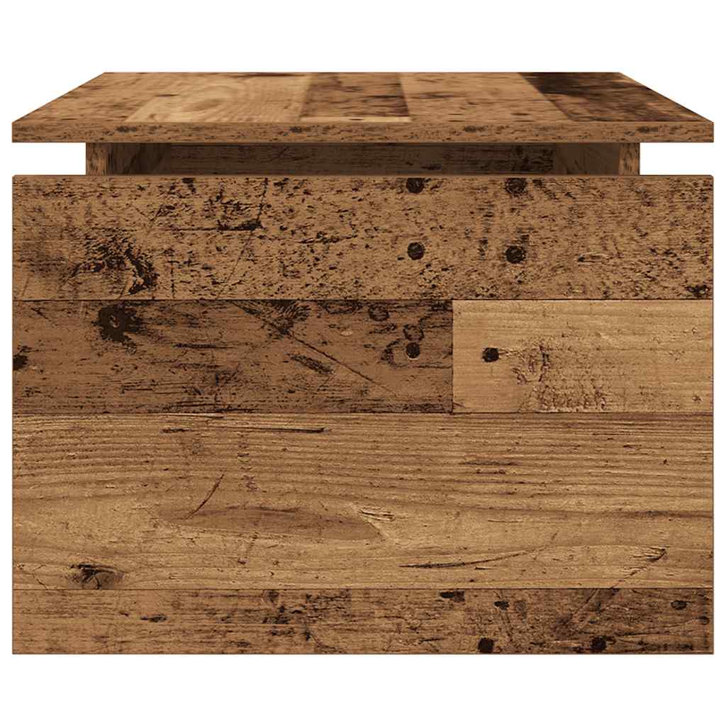 vidaXL Mesa de centro madera contrachapada madera vieja 68x50x38 cm