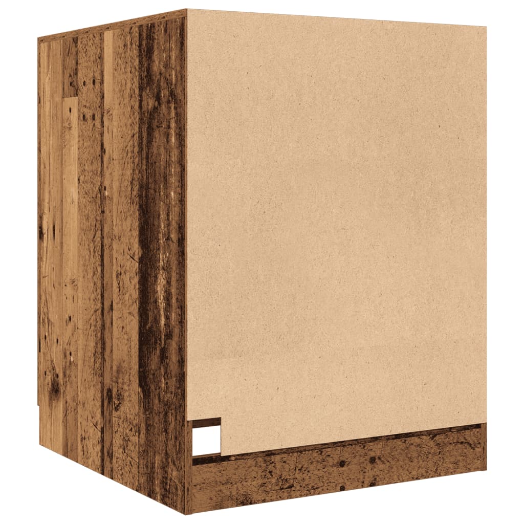 vidaXL Armario de lavadora madera envejecida 70,5x71,5x91,5 cm