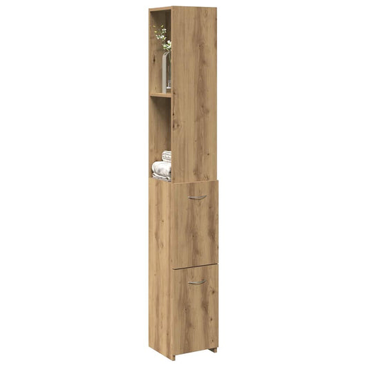 vidaXL Armario de baño madera de ingeniería roble artisan 25x25x170 cm