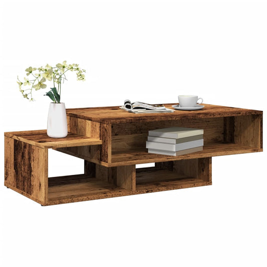 vidaXL Mesa de centro madera de ingeniería envejecida 105x55x32 cm