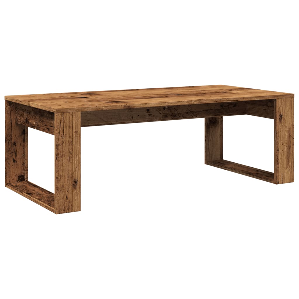 vidaXL Mesa de centro madera de ingeniería envejecida 102x50x35 cm