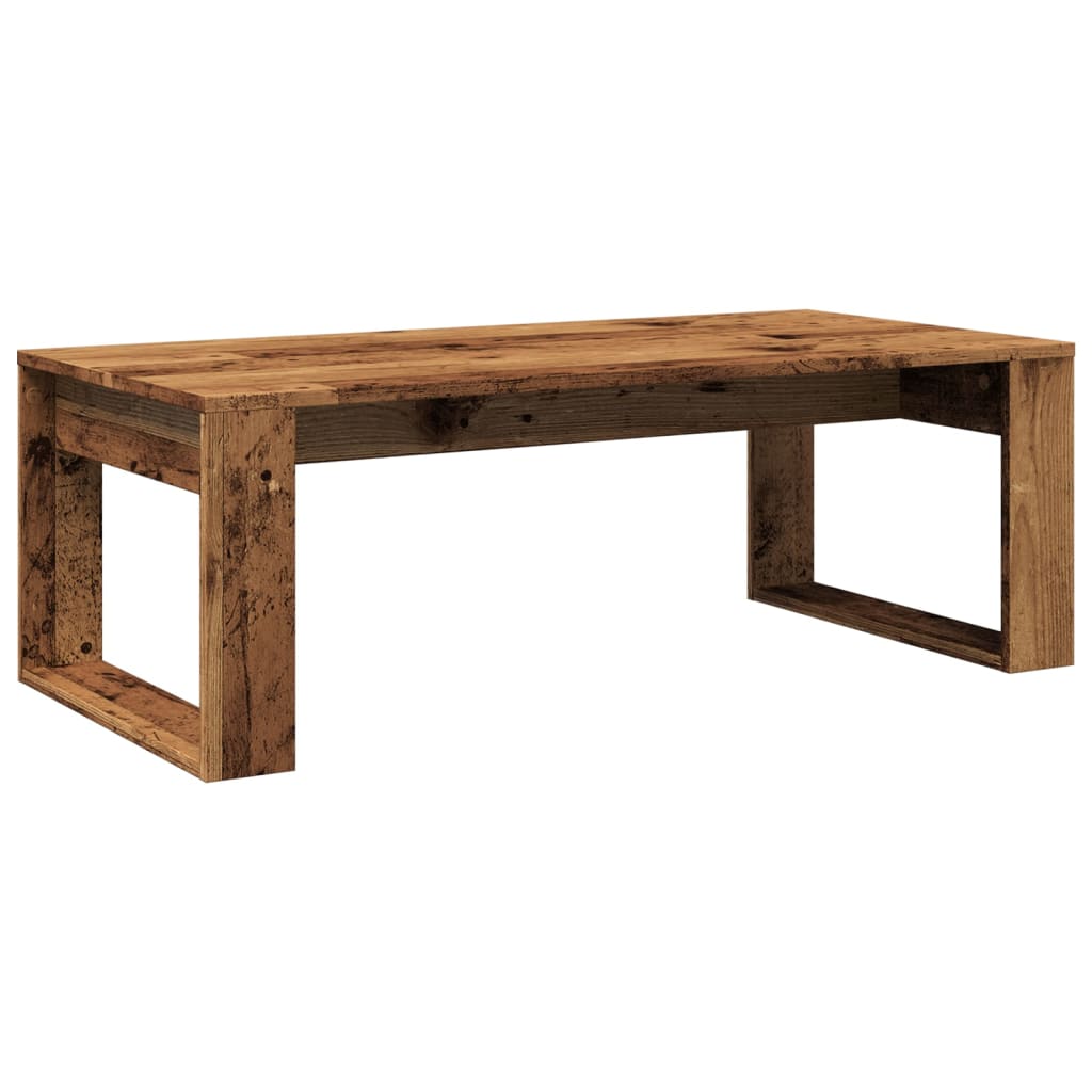 vidaXL Mesa de centro madera de ingeniería envejecida 102x50x35 cm