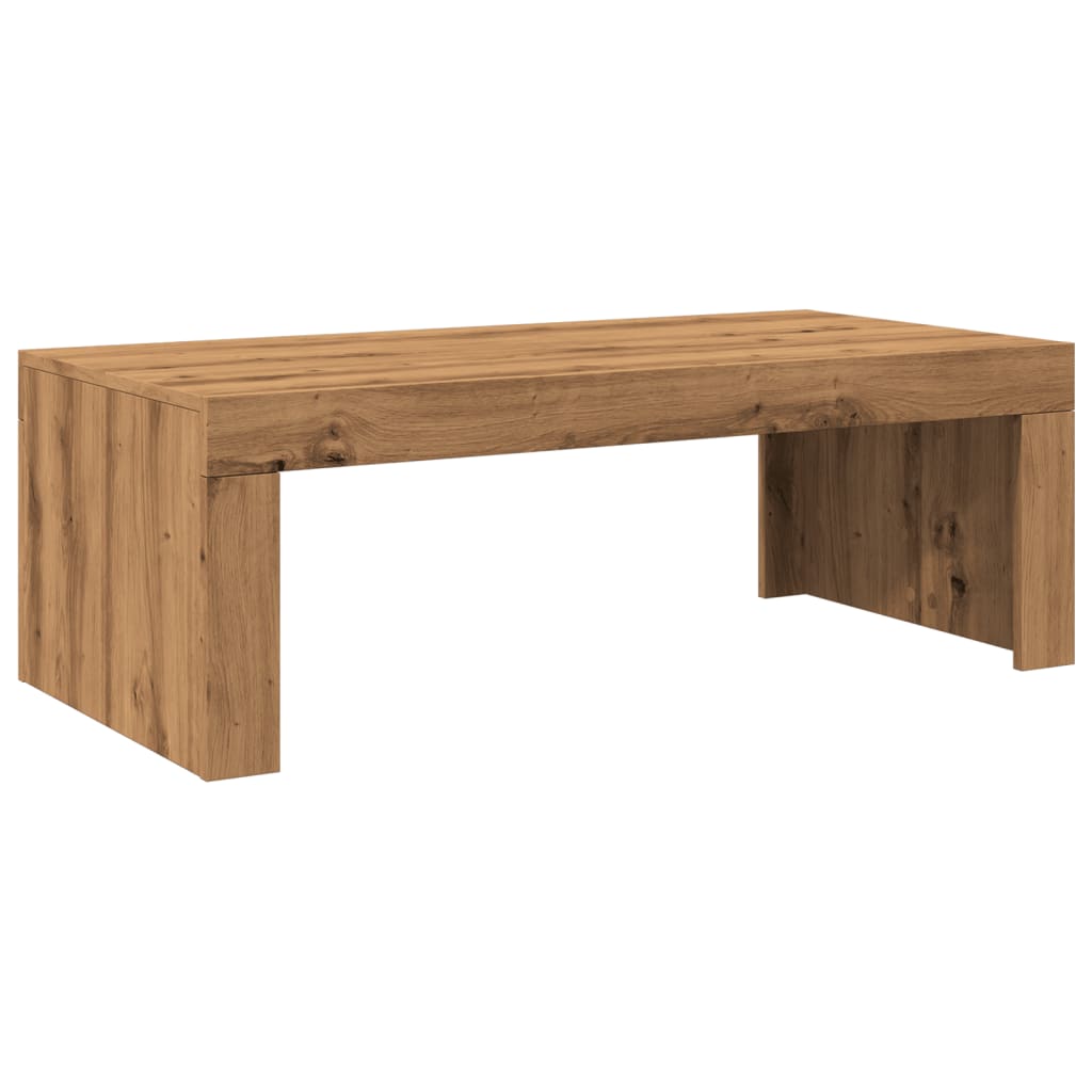 vidaXL Mesa de centro madera de ingeniería roble artisan 102x50x35 cm