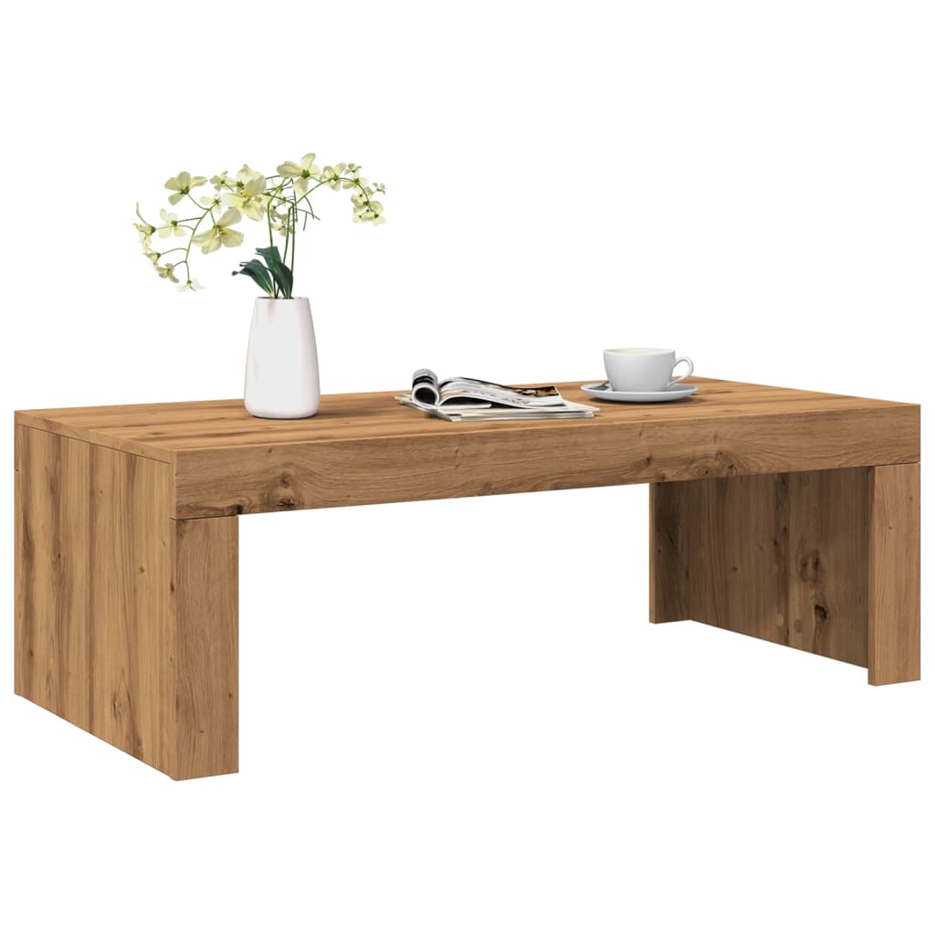 vidaXL Mesa de centro madera de ingeniería roble artisan 102x50x35 cm