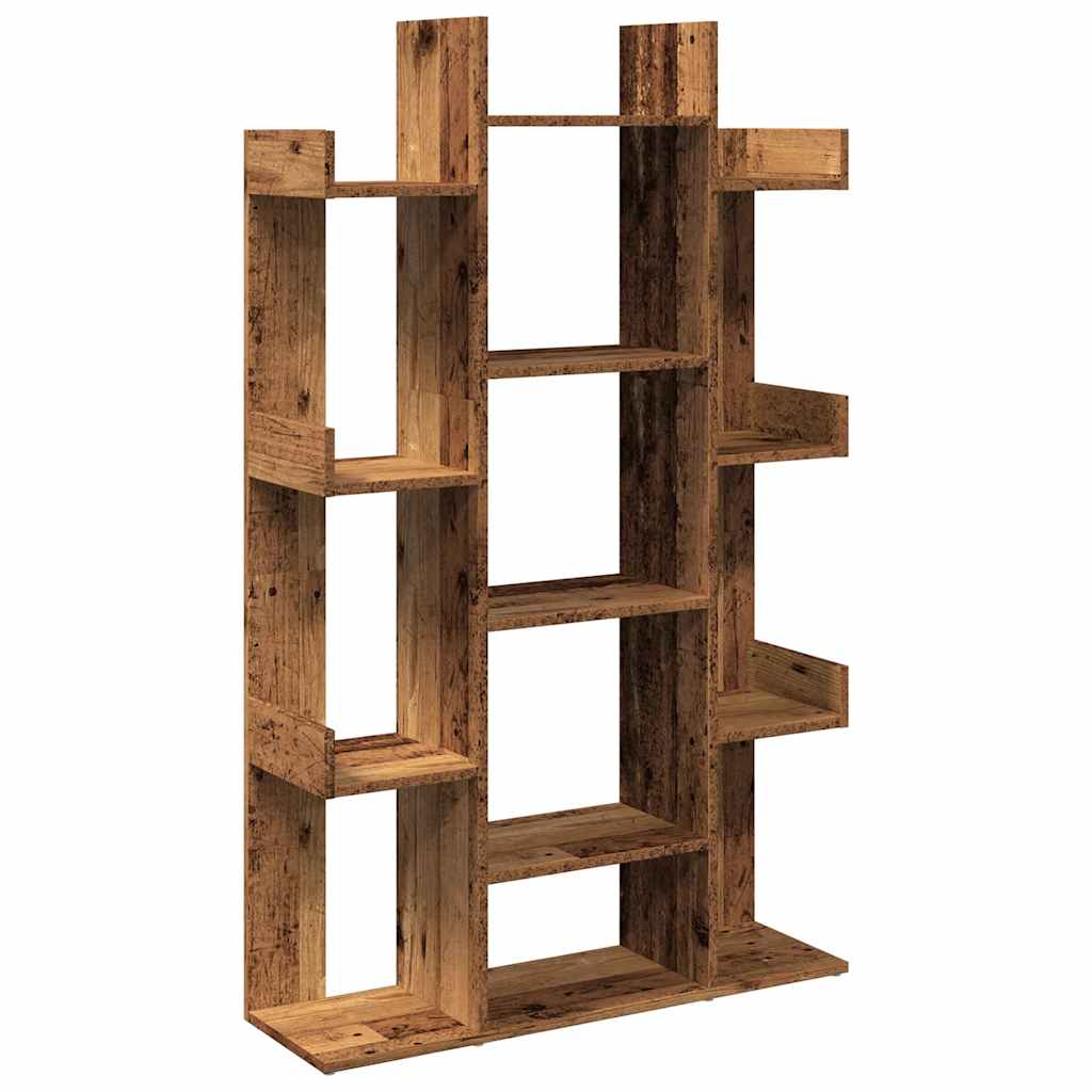 vidaXL Librería de madera contrachapada envejecida 86x25,5x140 cm