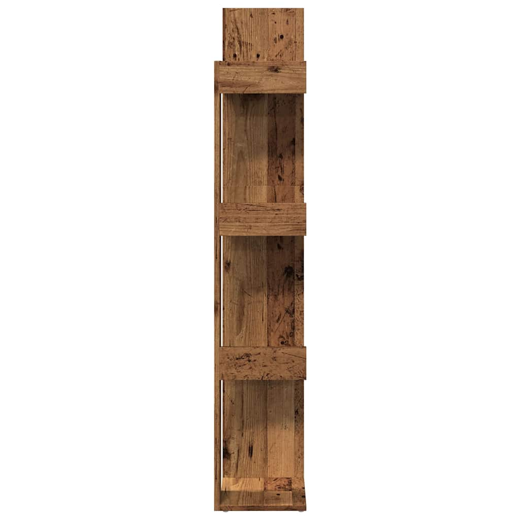 vidaXL Librería de madera contrachapada envejecida 86x25,5x140 cm