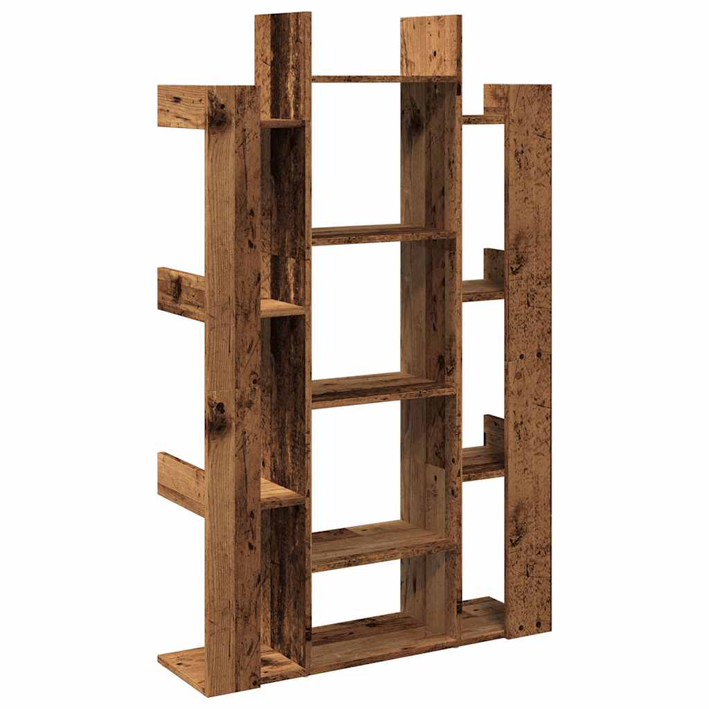 vidaXL Librería de madera contrachapada envejecida 86x25,5x140 cm