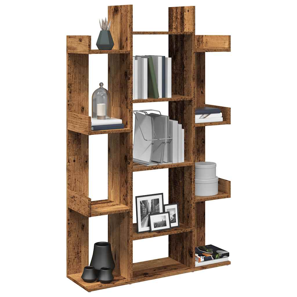 vidaXL Librería de madera contrachapada envejecida 86x25,5x140 cm