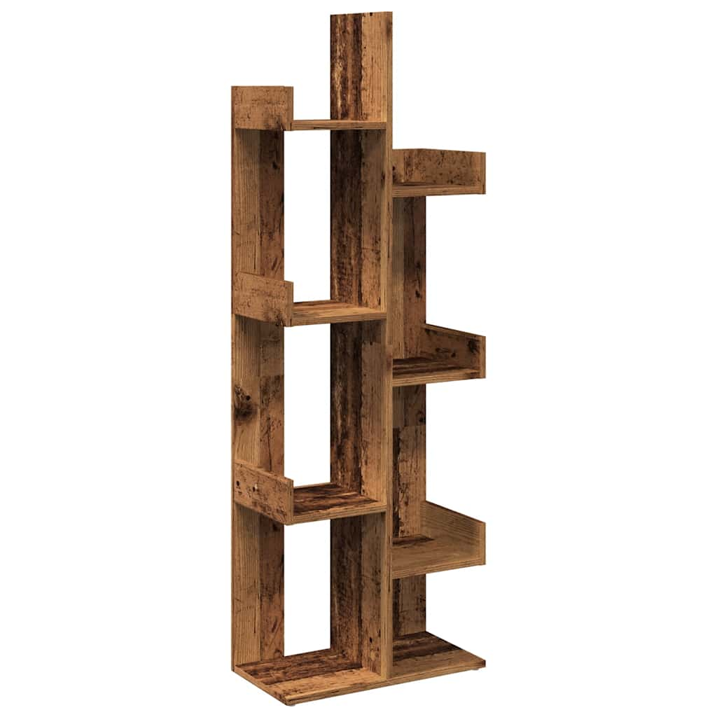 vidaXL Armario de libros madera contrachapada envejecida 48x25,5x140cm