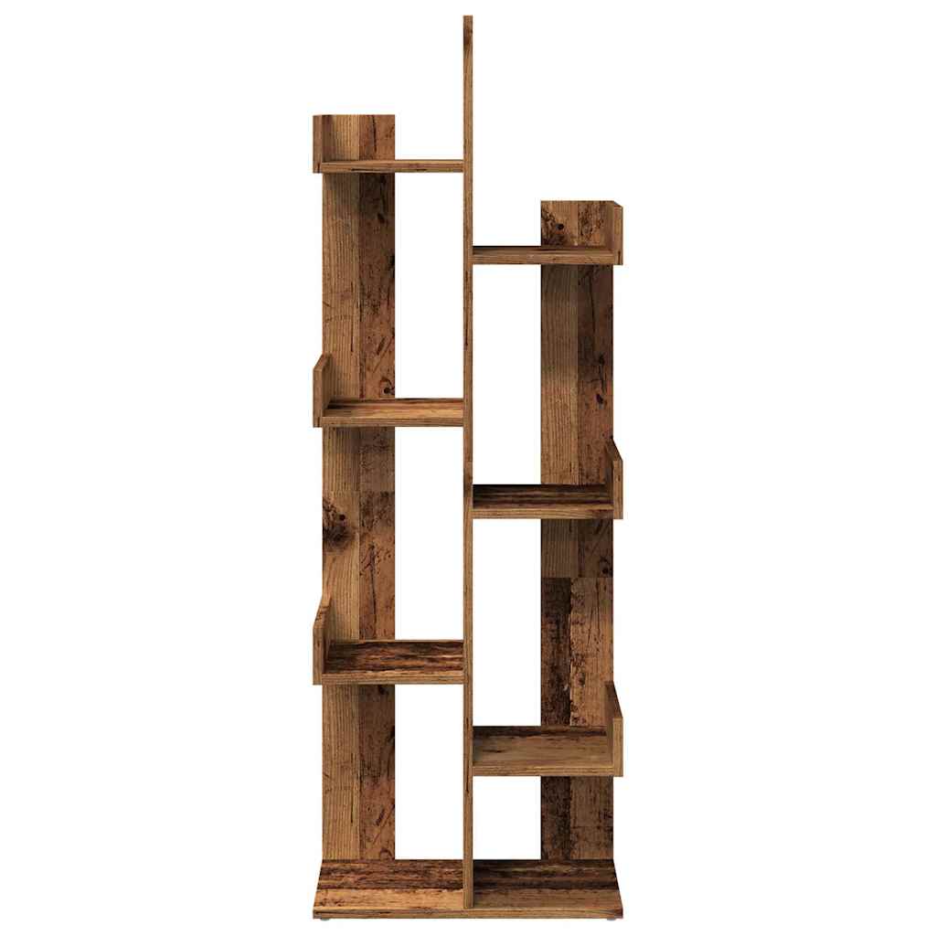 vidaXL Armario de libros madera contrachapada envejecida 48x25,5x140cm