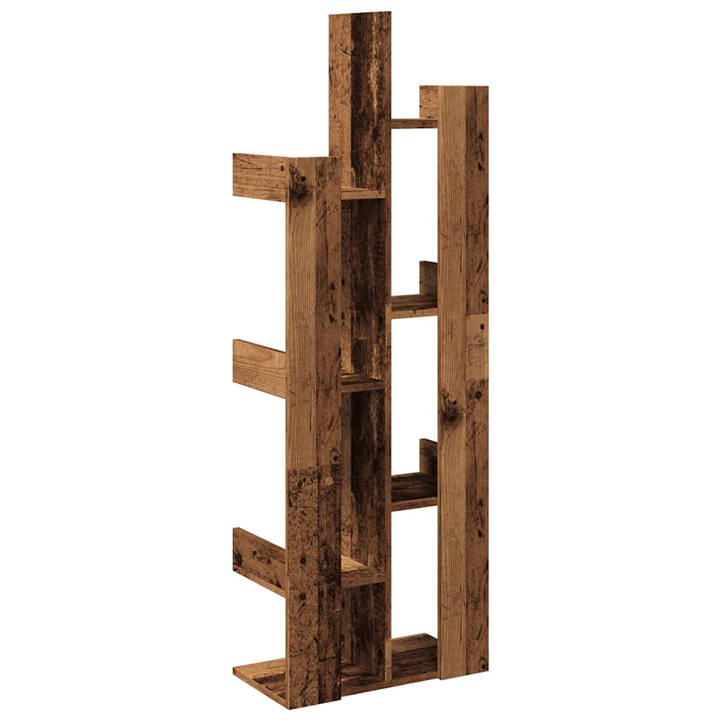 vidaXL Armario de libros madera contrachapada envejecida 48x25,5x140cm