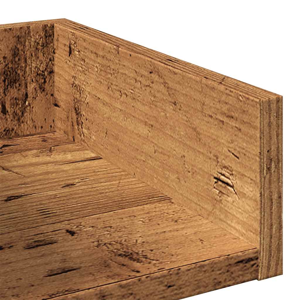 vidaXL Armario de libros madera contrachapada envejecida 48x25,5x140cm