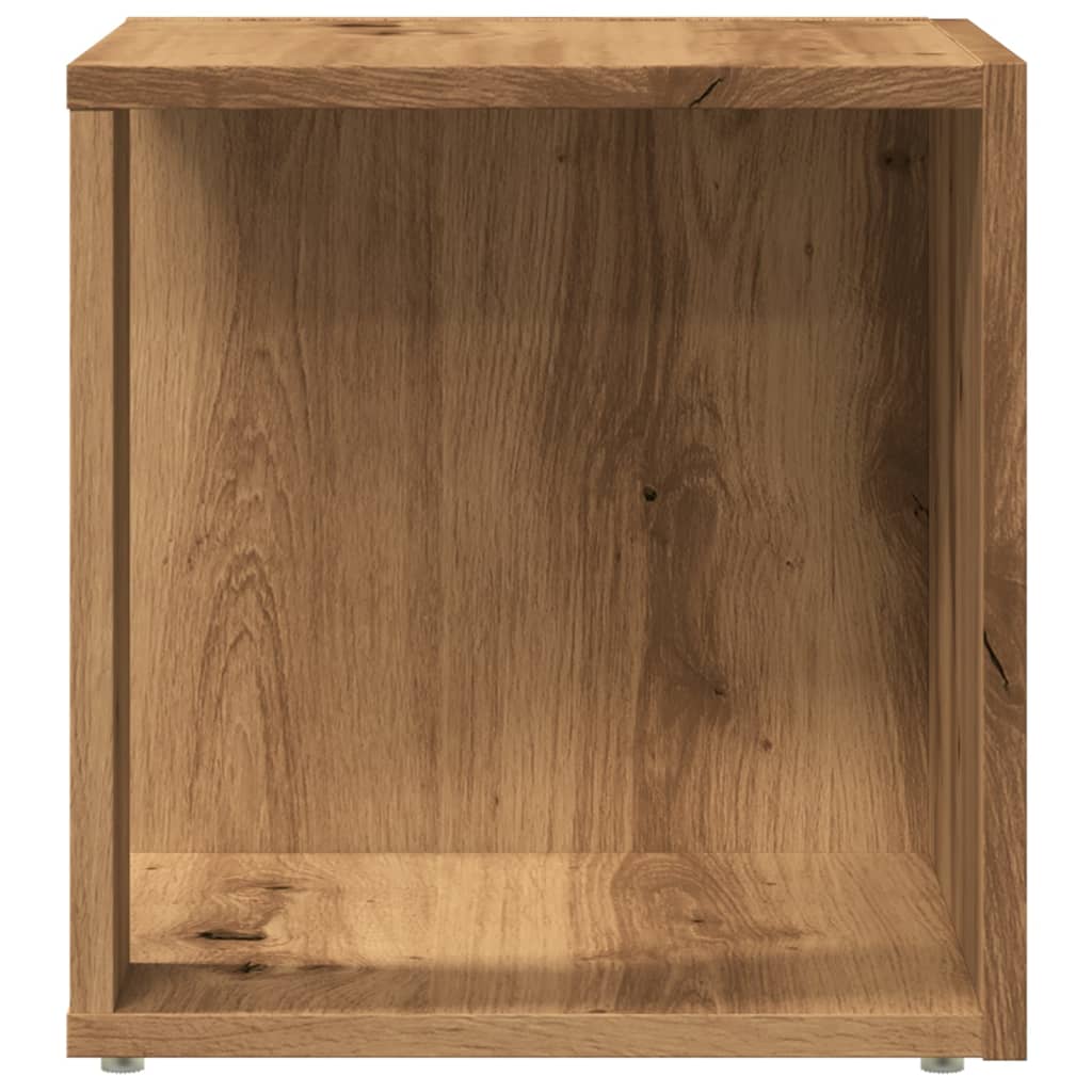 vidaXL Mesa auxiliar de madera de ingeniería roble artisan 33x33x34 cm