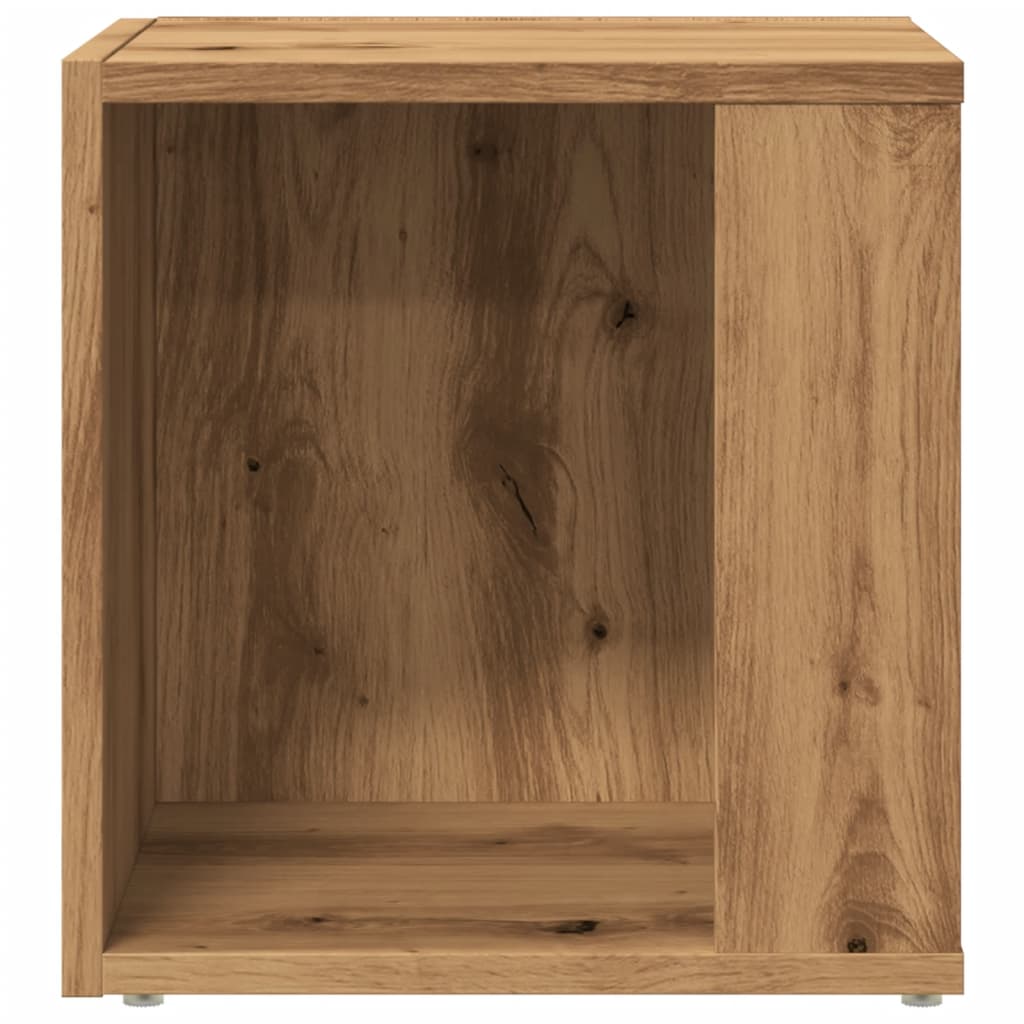 vidaXL Mesa auxiliar de madera de ingeniería roble artisan 33x33x34 cm