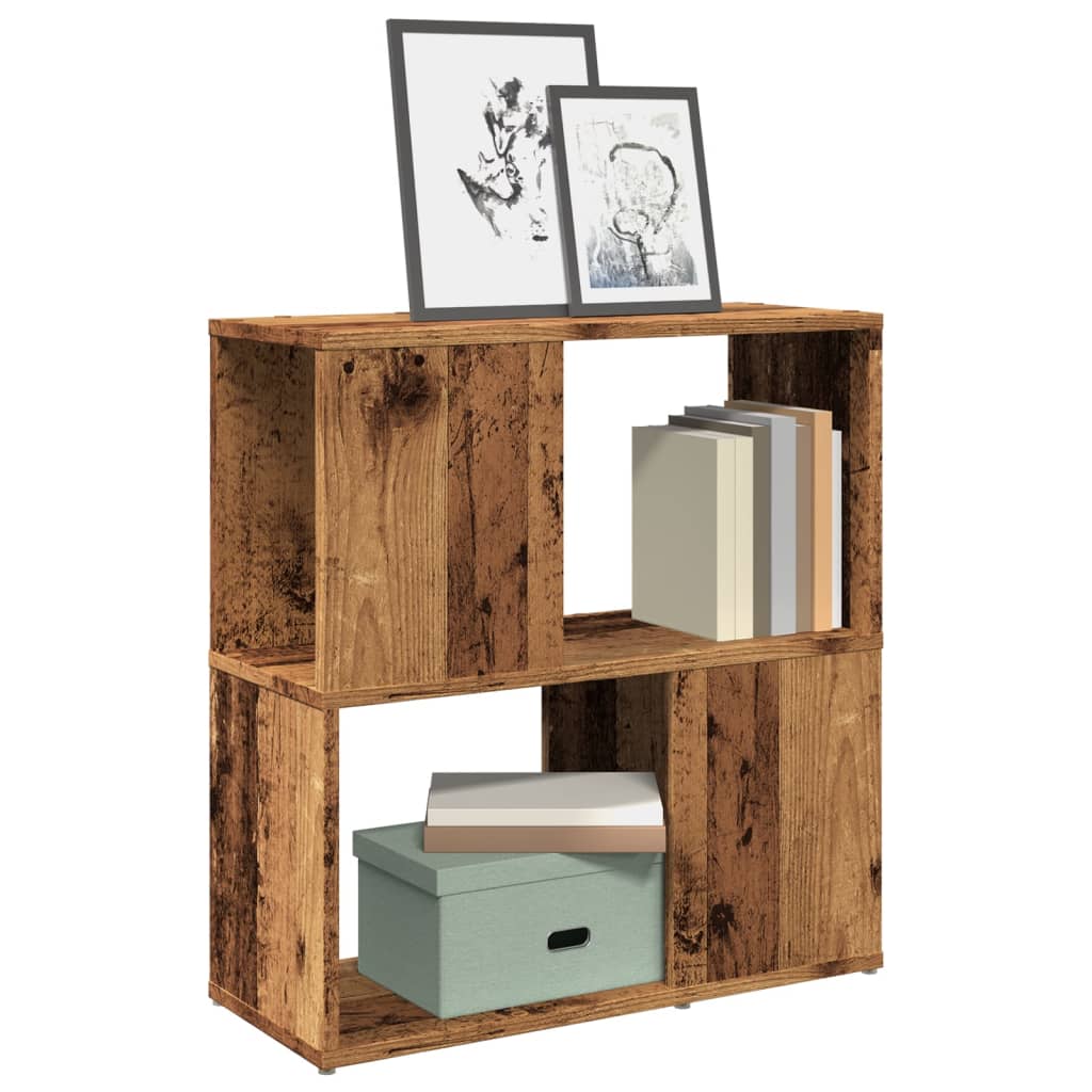 vidaXL Librería de madera de ingeniería madera envejecida 60x24x63 cm