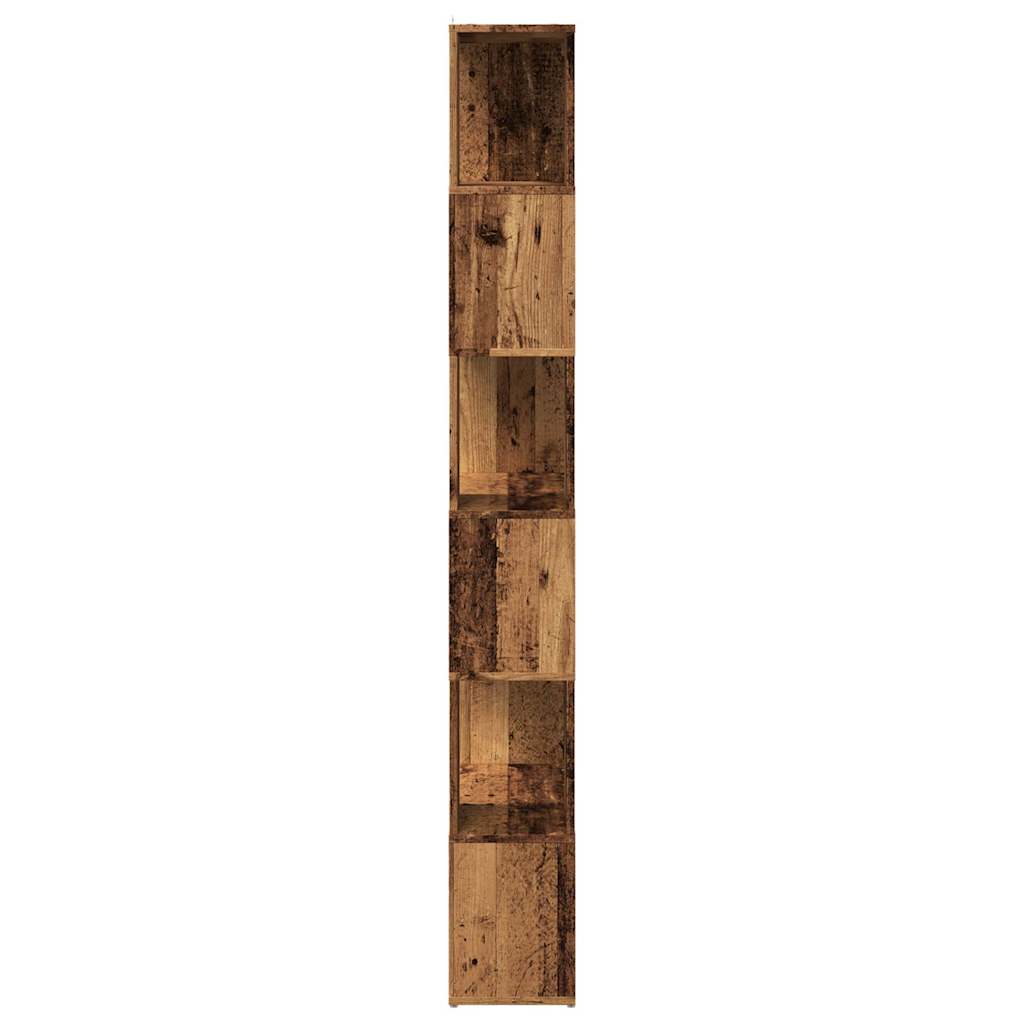 vidaXL Estantería/divisor de espacios madera envejecida 60x24x186 cm