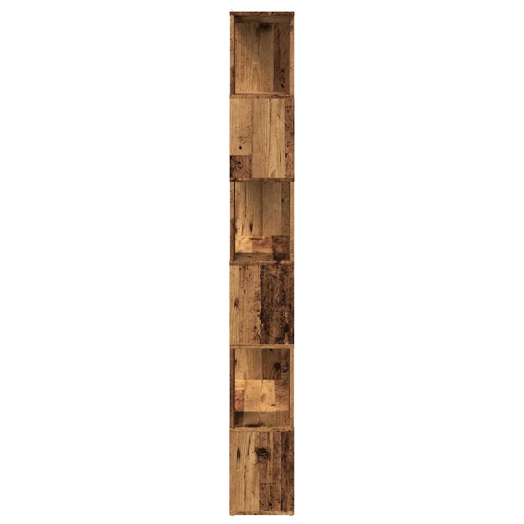 vidaXL Estantería/divisor de espacios madera envejecida 80x24x186 cm