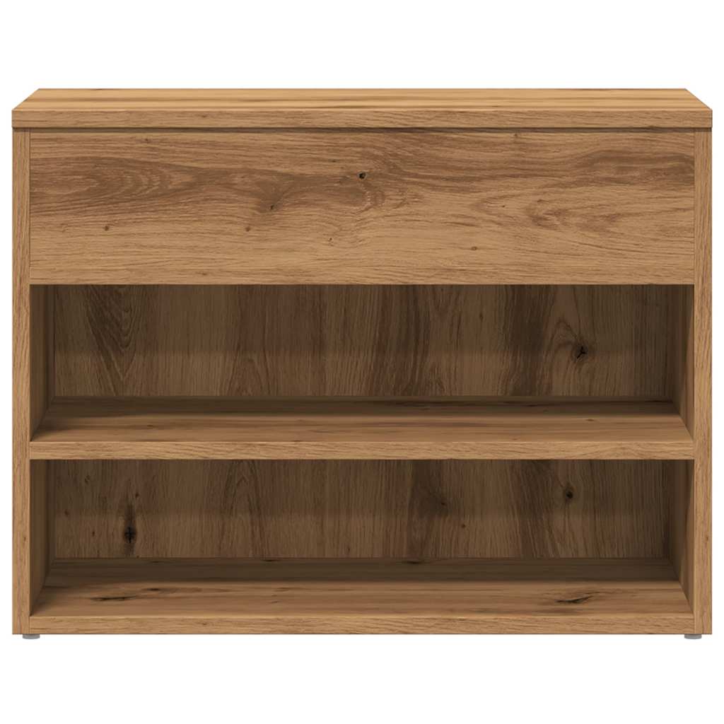 vidaXL Banco zapatero madera de ingeniería roble artisan 60x30x45 cm