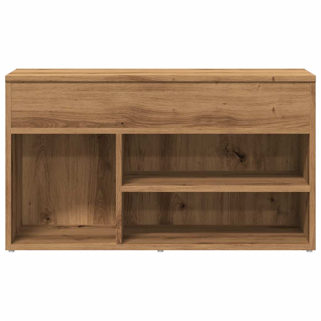 vidaXL Banco zapatero madera de ingeniería roble artisan 80x30x45 cm